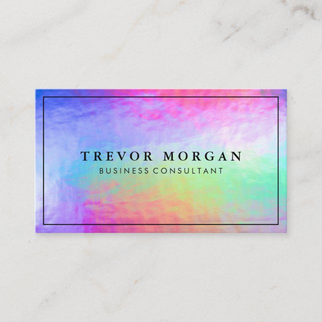Rainbow Iridescent Colors Business Card (Front)