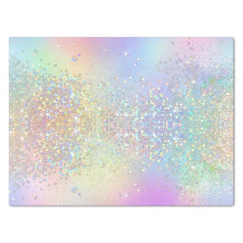 Rainbow Iridescent Foil and Holographic Glitter  Tissue Paper