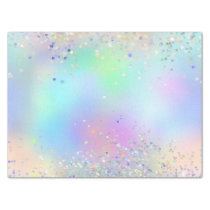 Rainbow Iridescent Foil and Holographic Glitter Wrapping Paper