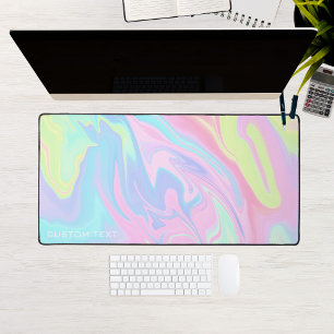 Rainbow Iridescent Large Extended Custom Desk Mat