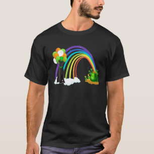 Rainbow Irish Leprechaun Giant Schnauzer Dog St Pa T-Shirt
