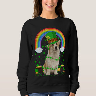 Rainbow Irish Shamrock Corgi Dog St Patrick's Day Sweatshirt