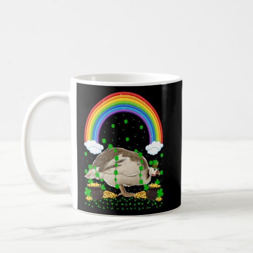 Rainbow Irish Shamrock Guinea Fowl Bird St Patrick Coffee Mug