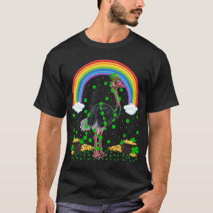 Rainbow Irish Shamrock Ostrich Bird St Patrick's D T-Shirt