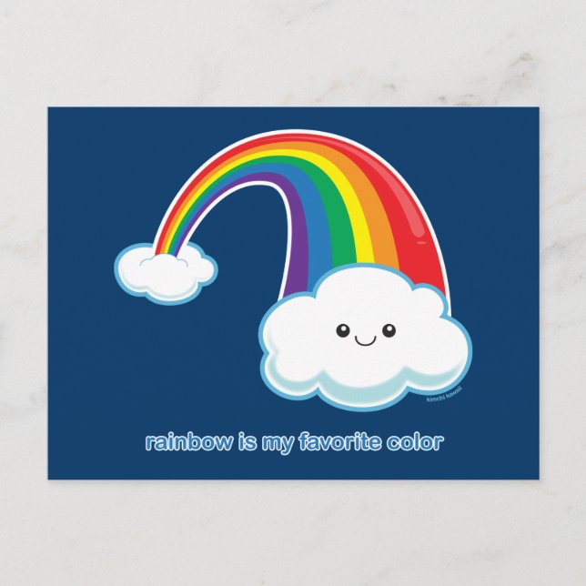 Rainbow is My Favorite Color Postcard (Front)