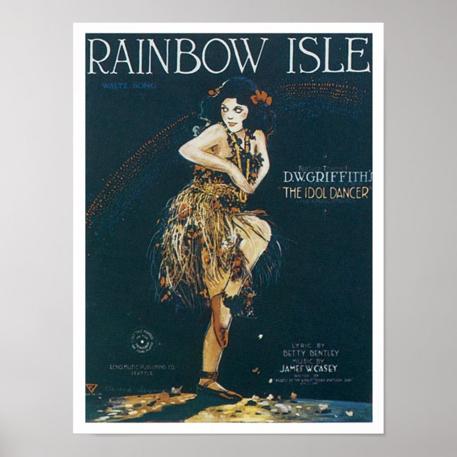 Rainbow Isle Vintage Songbook Cover Poster (Front)