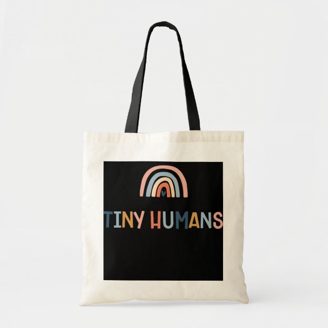 Rainbow It's A Good Day To Teach Tiny Humans Tote Bag (Front)