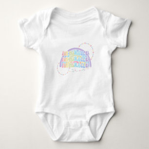 Rainbow IVF MIRACLE Colorful Infertility Awareness Baby Bodysuit