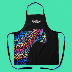 Rainbow Jaguar Personalized Apron