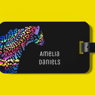  Rainbow Jaguar Personalized Luggage Tag