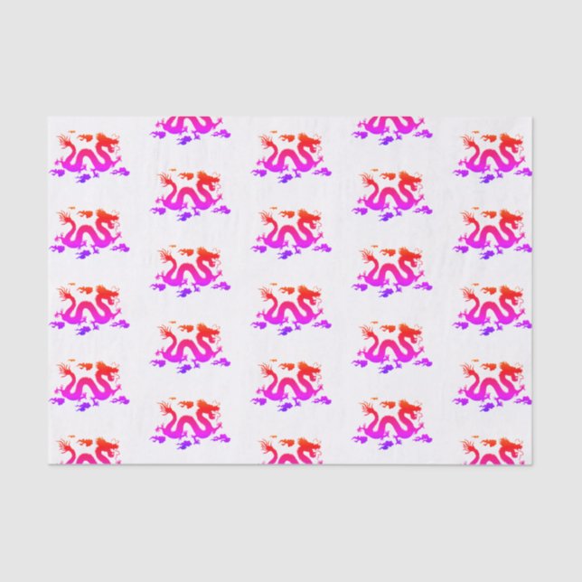 Rainbow JAPANESE Dragon Tissue Paper (Front)