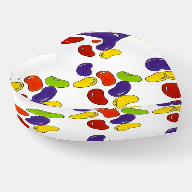 Rainbow Jelly Beans Easter Basket Candy Paperweight (Angled)