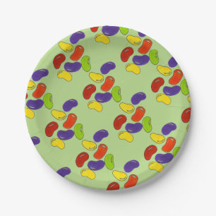 Rainbow Jelly Beans Jellybean Easter Basket Candy Paper Plates