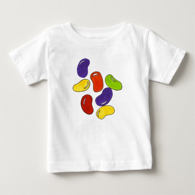 Rainbow Jellybean Jelly Beans Candy Easter Candies Baby T-Shirt (Front)