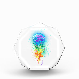 Rainbow jellyfish acrylic award