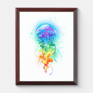 Rainbow jellyfish award plaque