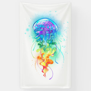 Rainbow jellyfish banner
