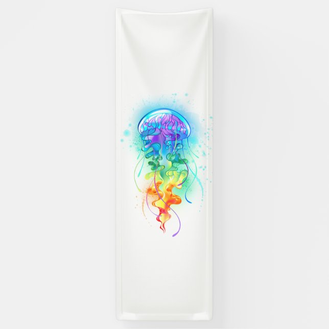 Rainbow jellyfish banner (Vertical)
