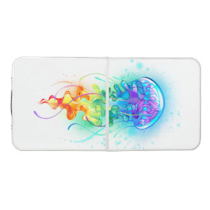 Rainbow jellyfish beer pong table