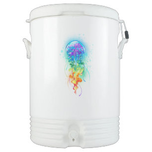 Rainbow jellyfish beverage cooler