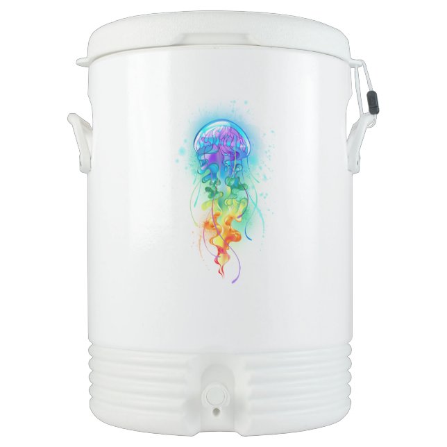 Rainbow jellyfish beverage cooler (Front)
