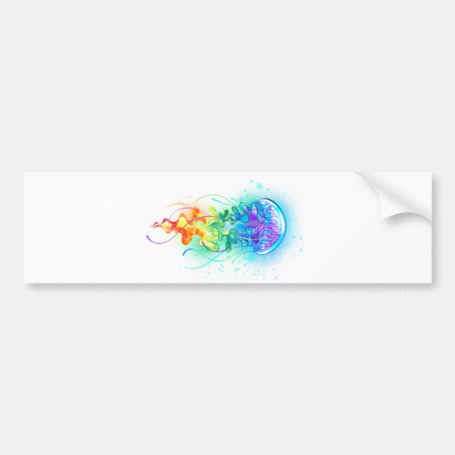 Rainbow jellyfish bumper sticker (Front)