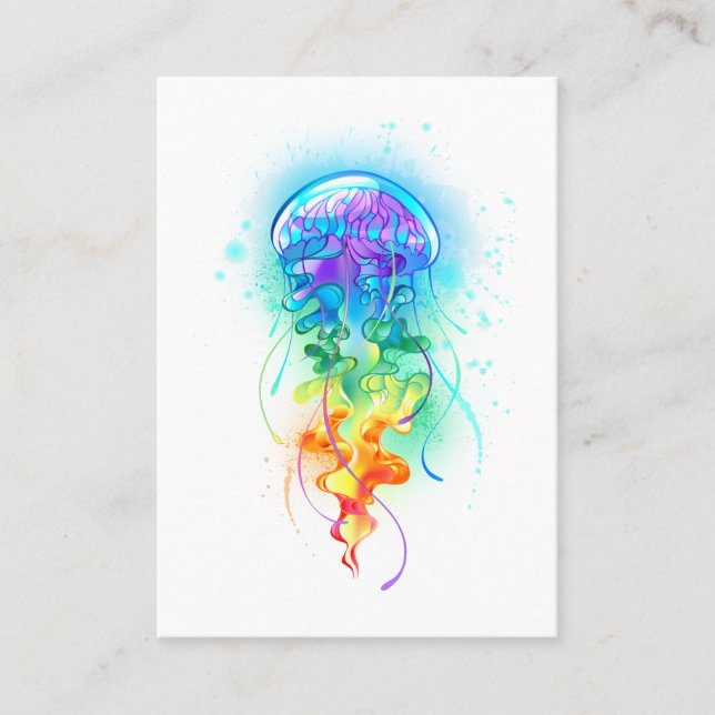 Rainbow jellyfish business card (Front)