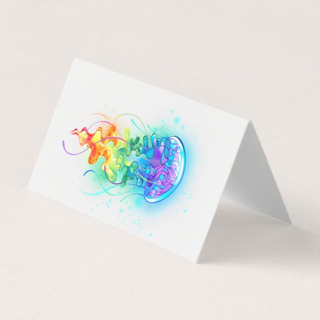 Rainbow jellyfish business card (Front)
