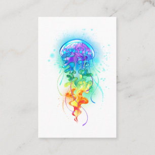 Rainbow jellyfish business card