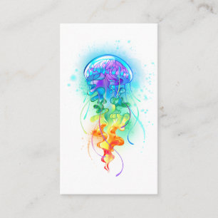 Rainbow jellyfish business card