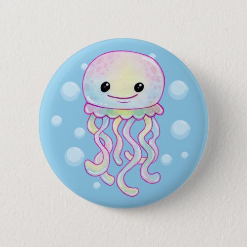 Rainbow Jellyfish Button
