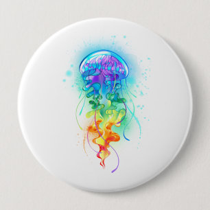 Rainbow jellyfish button