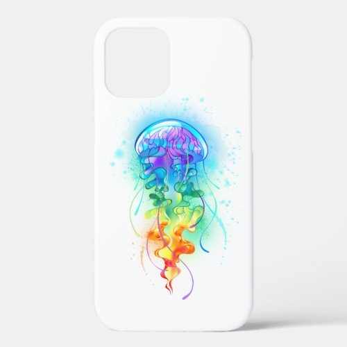 Rainbow jellyfish iPhone 12 case