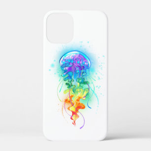 Rainbow jellyfish iPhone 12 mini case