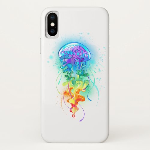 Rainbow jellyfish iPhone XS case