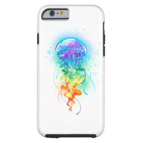 Rainbow jellyfish tough iPhone 6 case