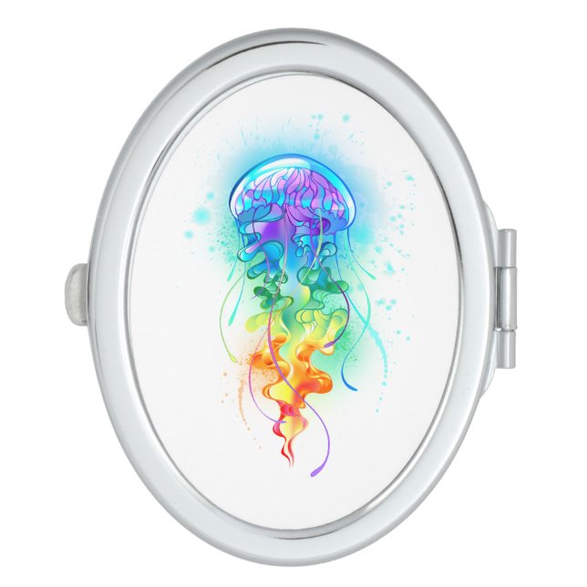 Rainbow jellyfish compact mirror (Side)
