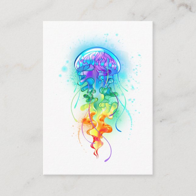 Rainbow jellyfish enclosure card (Front)