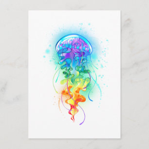 Rainbow jellyfish enclosure card
