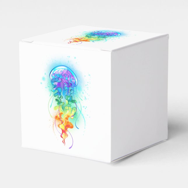 Rainbow jellyfish favor boxes (Front Side)
