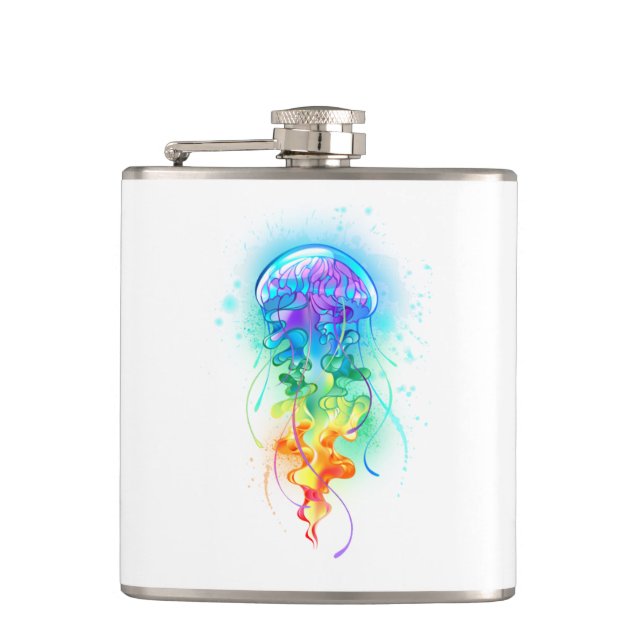 Rainbow jellyfish flask (Front)