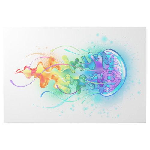 Rainbow jellyfish gallery wrap