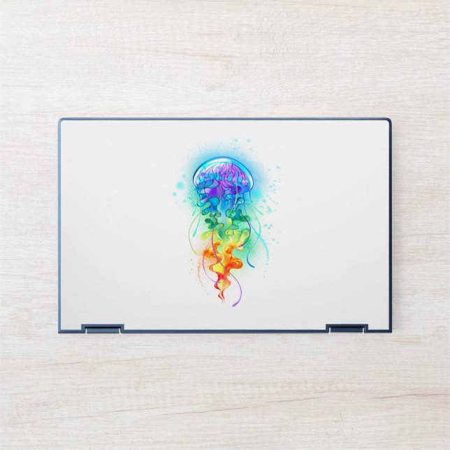 Rainbow jellyfish HP laptop skin (Front)