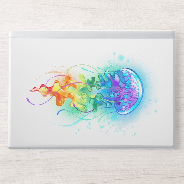 Rainbow jellyfish HP laptop skin (Front)