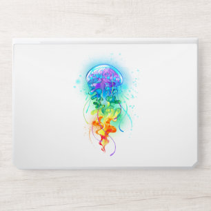 Rainbow jellyfish HP laptop skin