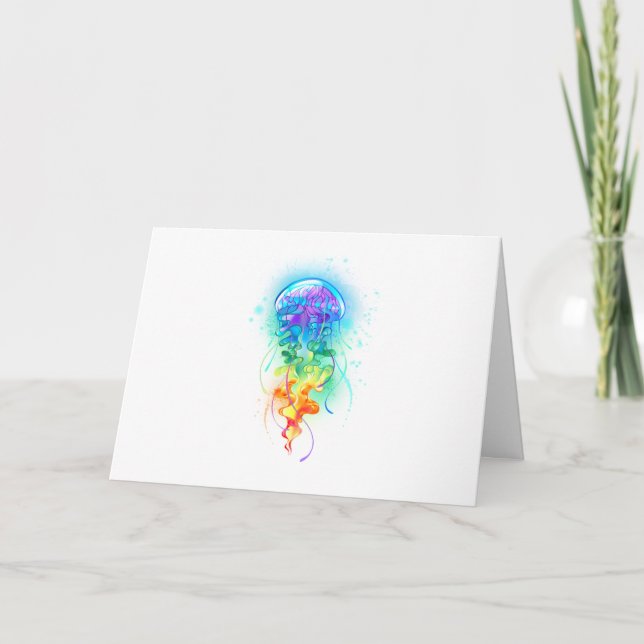 Rainbow jellyfish invitation (Front)