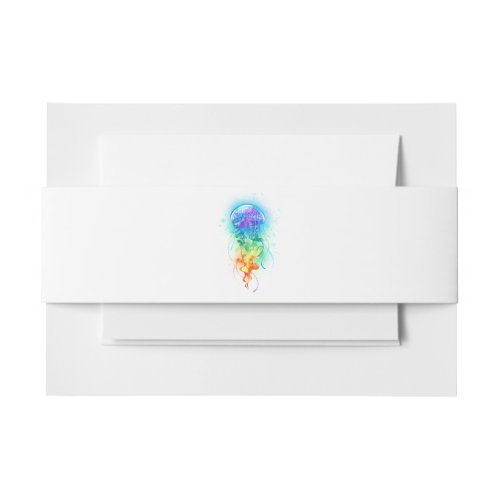 Rainbow jellyfish invitation belly band