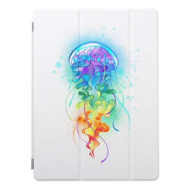 Rainbow jellyfish iPad pro cover (Front)
