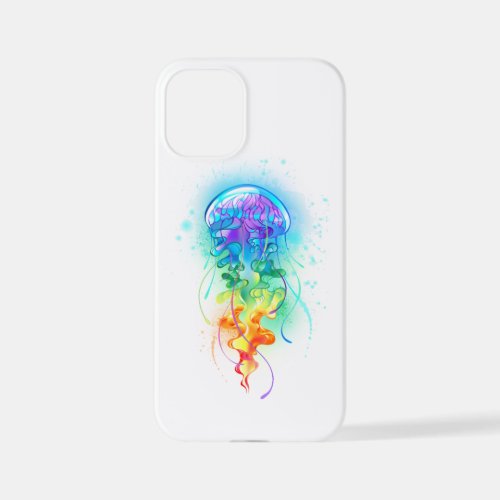 Rainbow jellyfish iPhone 12 mini case