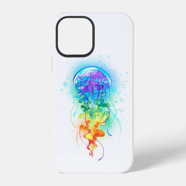 Rainbow jellyfish iphone case (Back)